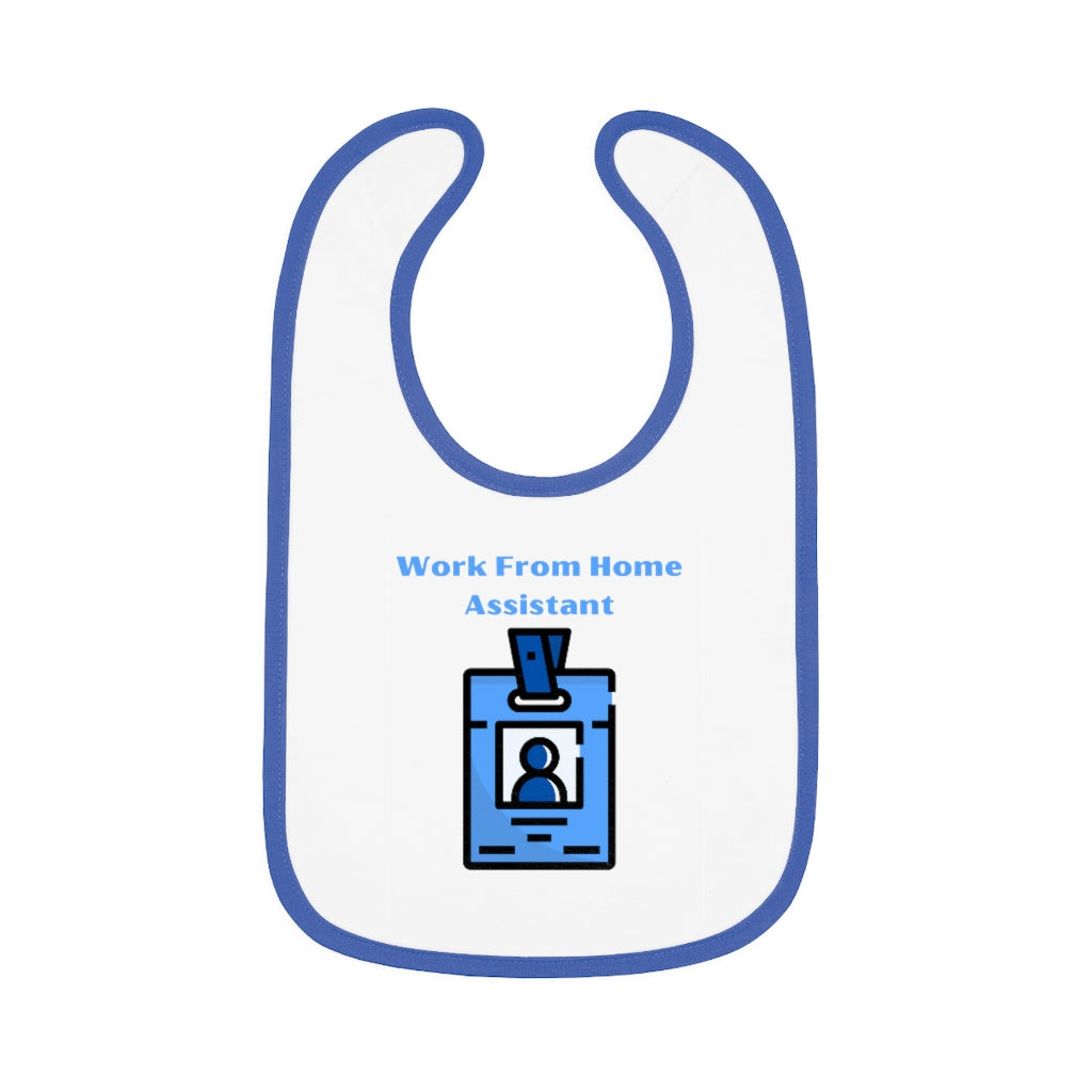 Work From Home Assistant Baby Contrast Trim Jersey Bib