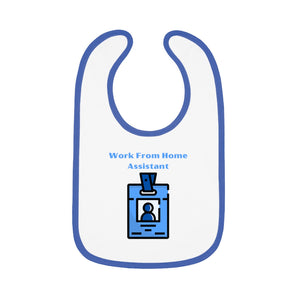 Work From Home Assistant Baby Contrast Trim Jersey Bib