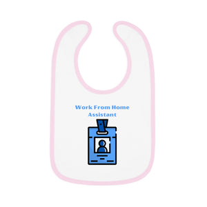 Work From Home Assistant Baby Contrast Trim Jersey Bib