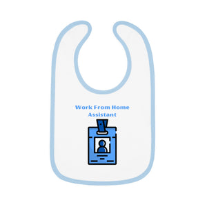 Work From Home Assistant Baby Contrast Trim Jersey Bib