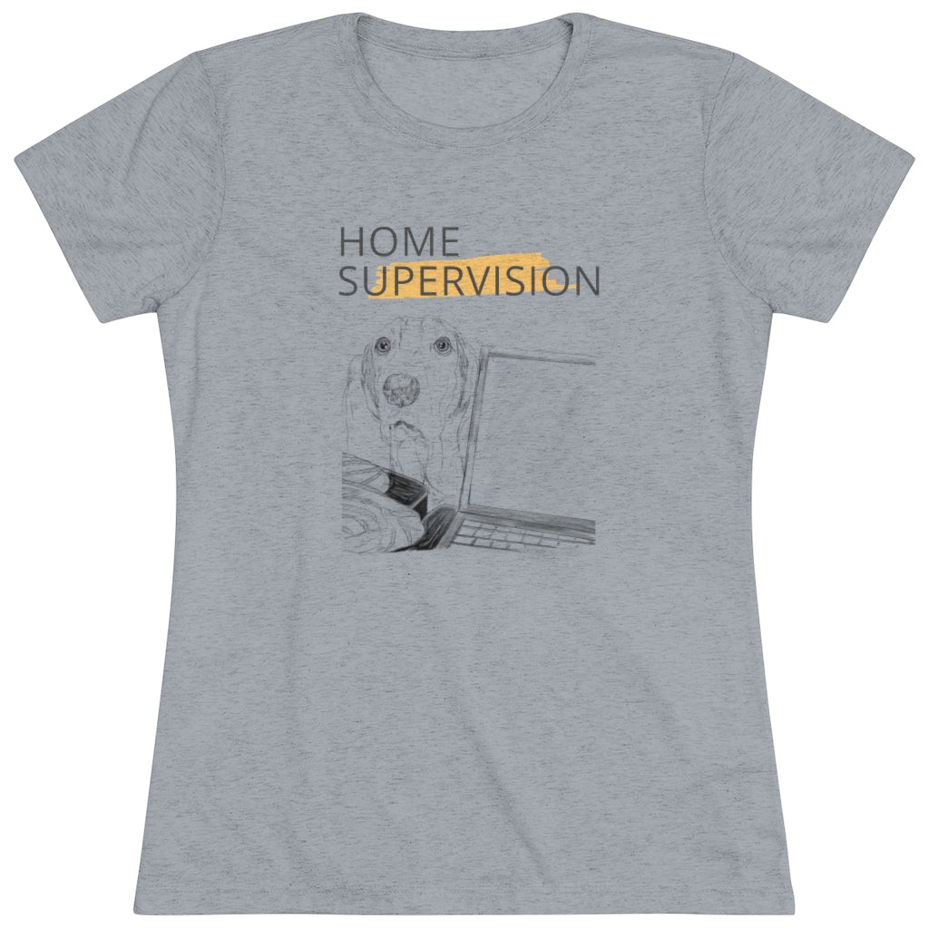 Dog Home Supervision Women's Triblend Tee