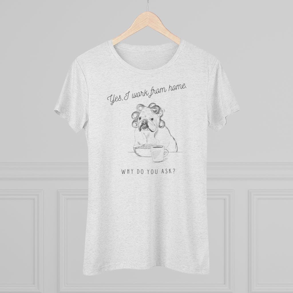 Yes, I Work From Home Why Do You Ask -Dog Women's Triblend Tee