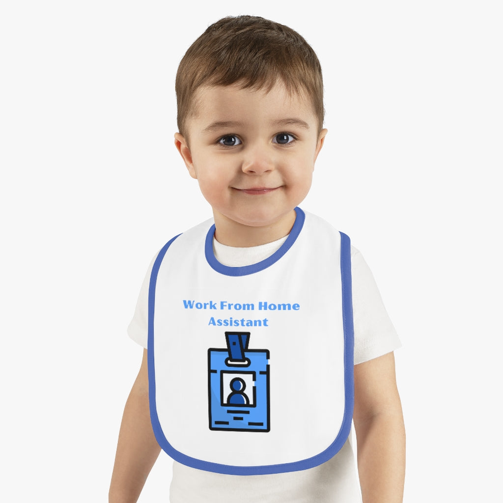 Work From Home Assistant Baby Contrast Trim Jersey Bib