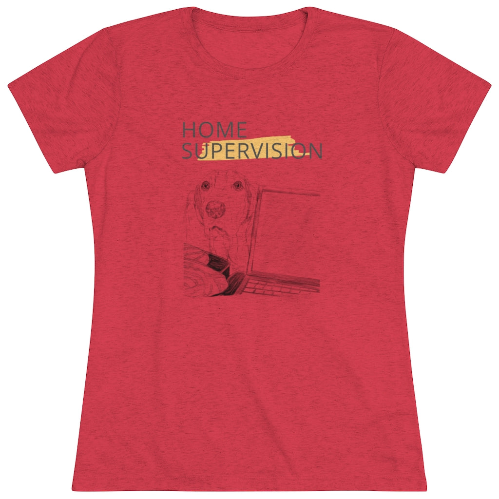 Dog Home Supervision Women's Triblend Tee